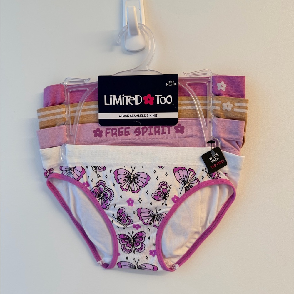 Limited Too Girls' Seamless Bikini Set - Pink, Purple, Tan